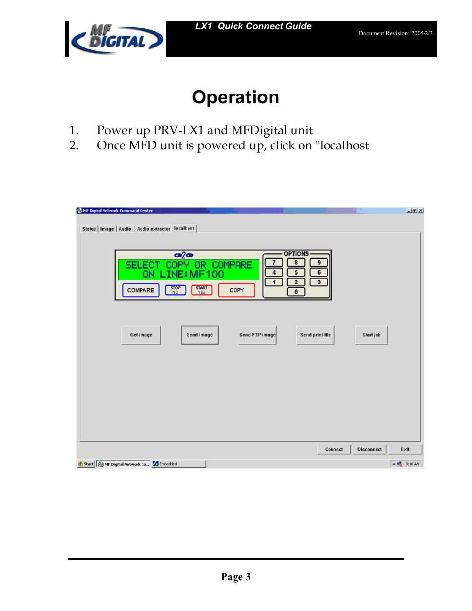 Operation | MF Digital SCRIBE ЕС LX1 & 5906 User Manual | Page 3 / 10