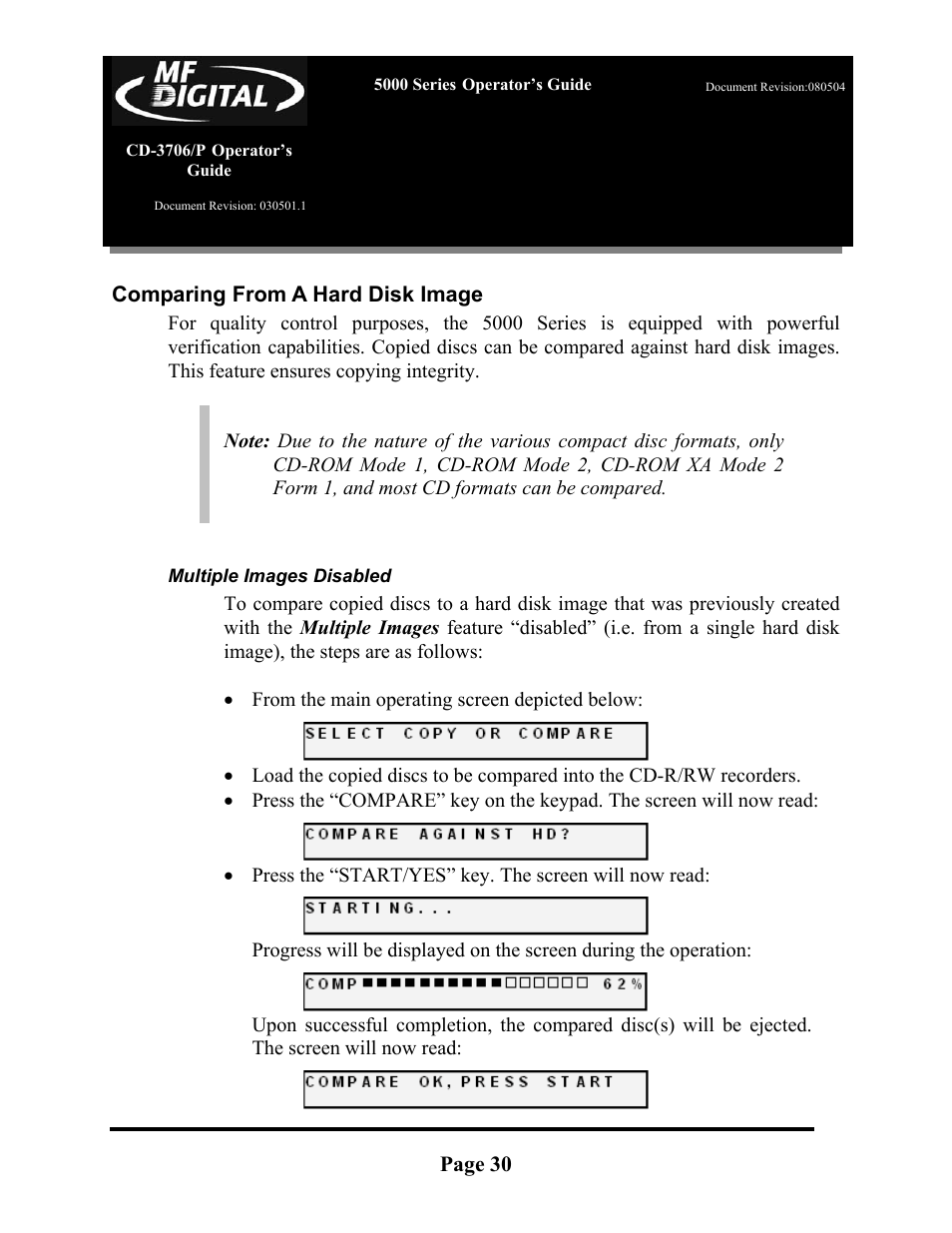 MF Digital 5000 Series User Manual | Page 31 / 65