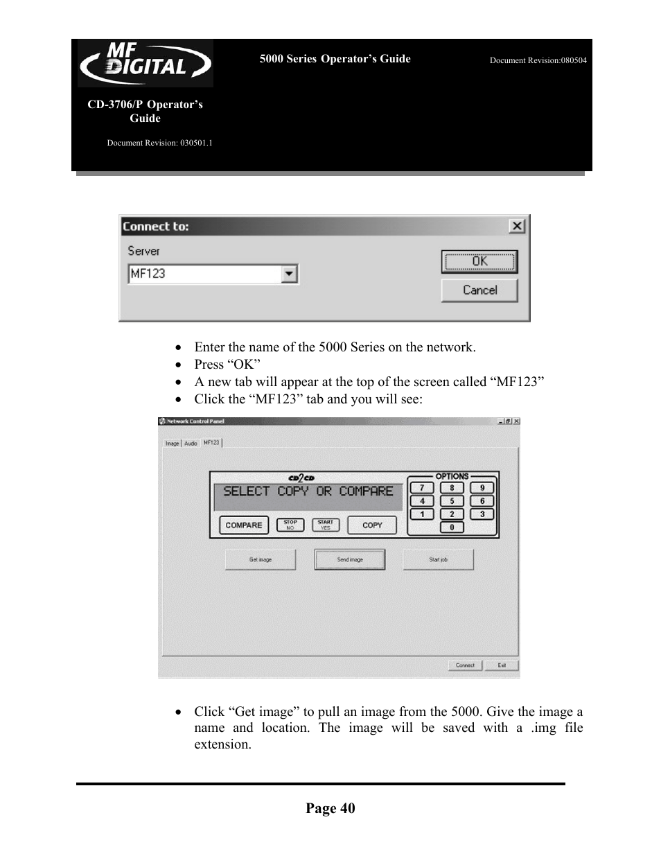 Page 40 | MF Digital 5000 Series User Manual | Page 41 / 65