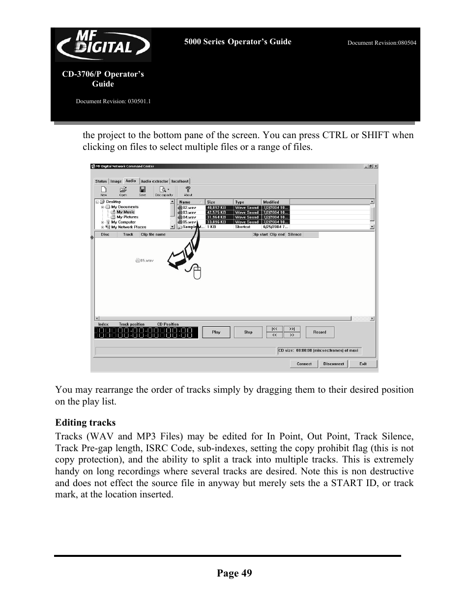 Page 49 | MF Digital 5000 Series User Manual | Page 50 / 65