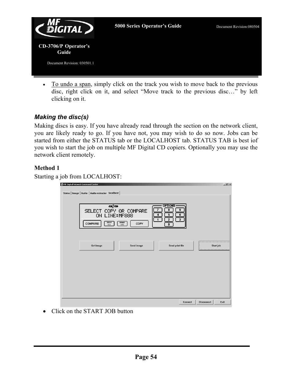 Page 54 | MF Digital 5000 Series User Manual | Page 55 / 65