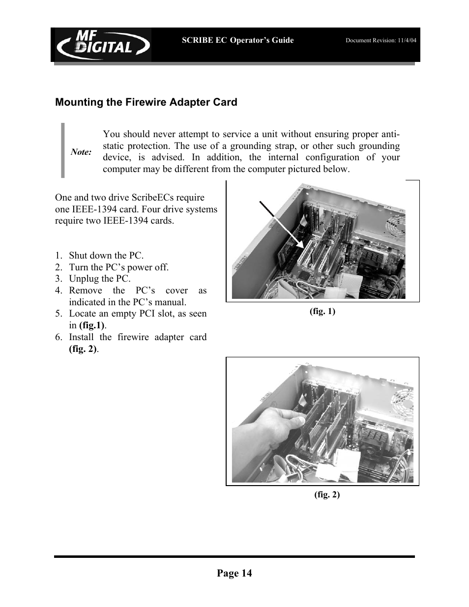 MF Digital SCRIBE EC PC-Based Series User Manual | Page 15 / 91