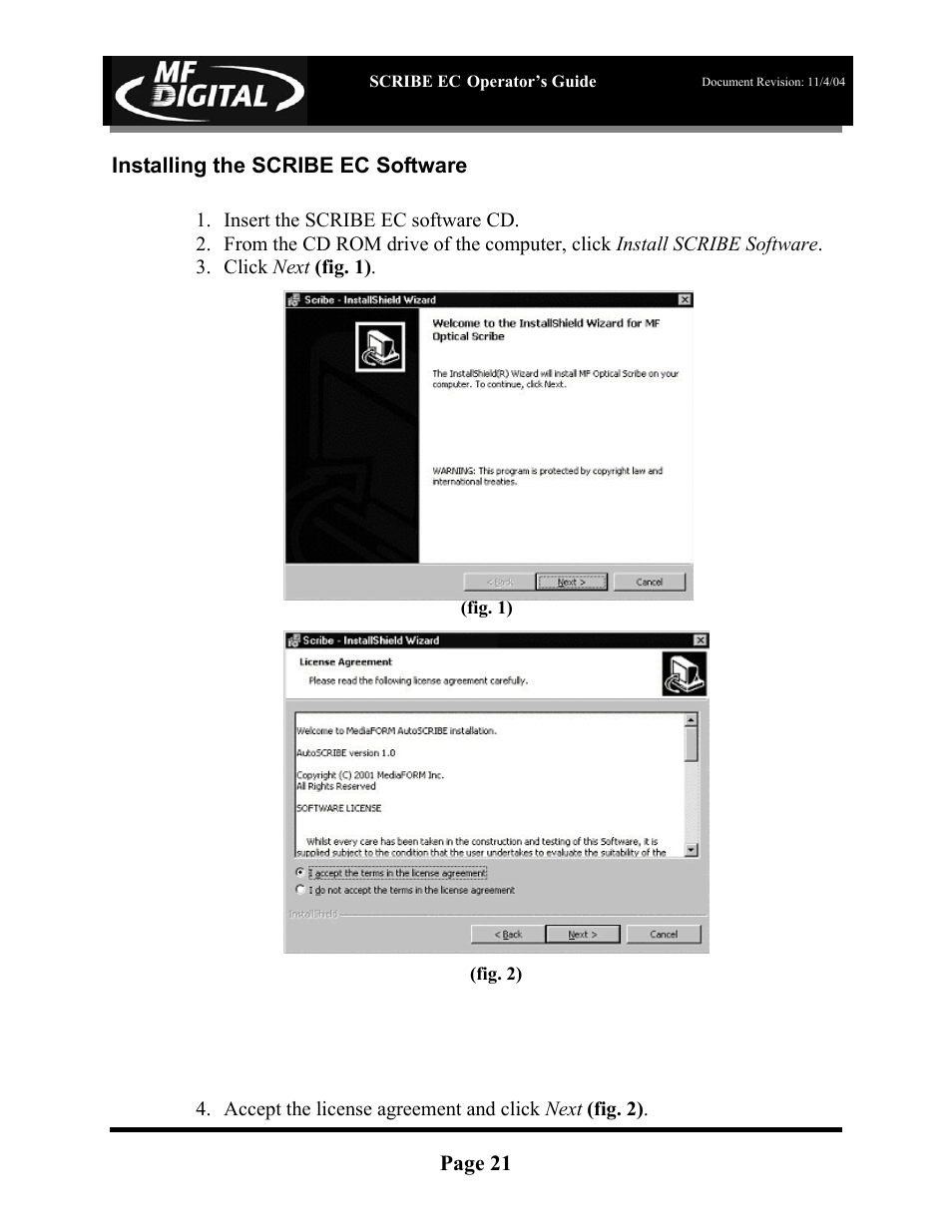 MF Digital SCRIBE EC PC-Based Series User Manual | Page 22 / 91