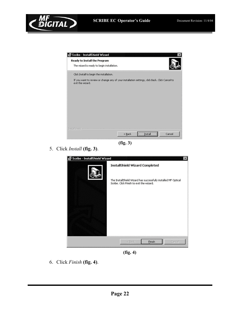 MF Digital SCRIBE EC PC-Based Series User Manual | Page 23 / 91