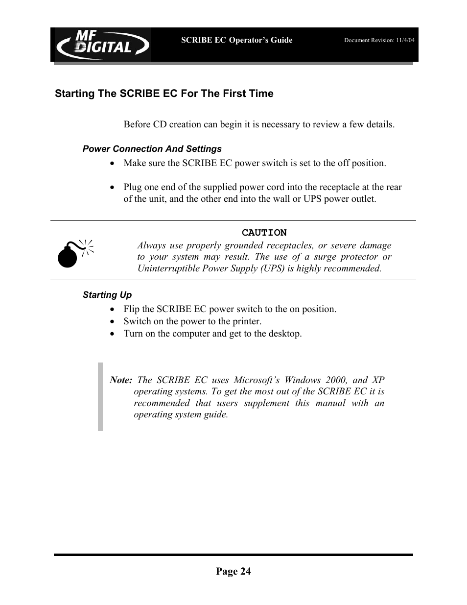 MF Digital SCRIBE EC PC-Based Series User Manual | Page 25 / 91