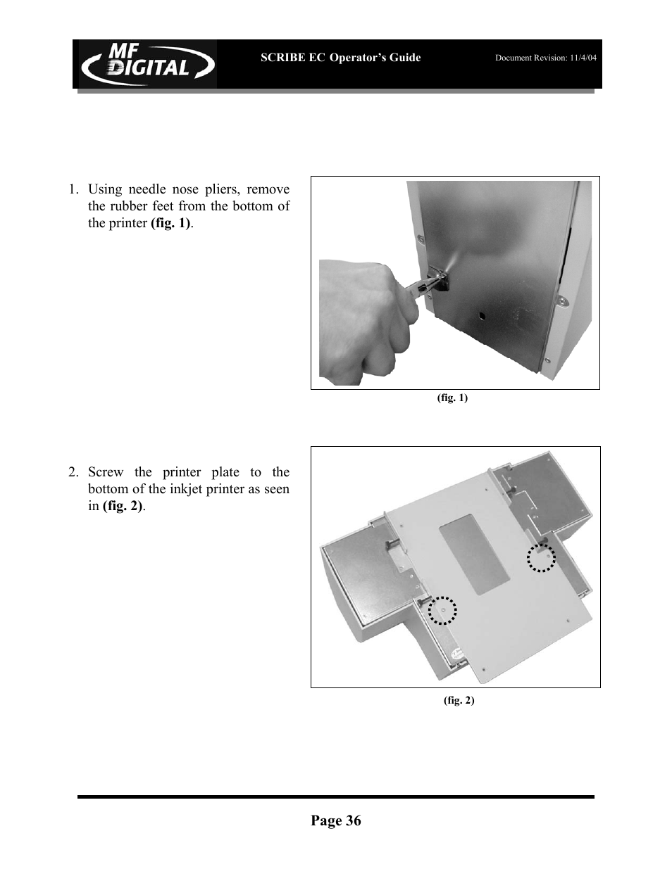 MF Digital SCRIBE EC PC-Based Series User Manual | Page 37 / 91