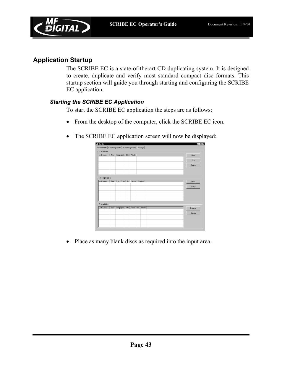 MF Digital SCRIBE EC PC-Based Series User Manual | Page 44 / 91
