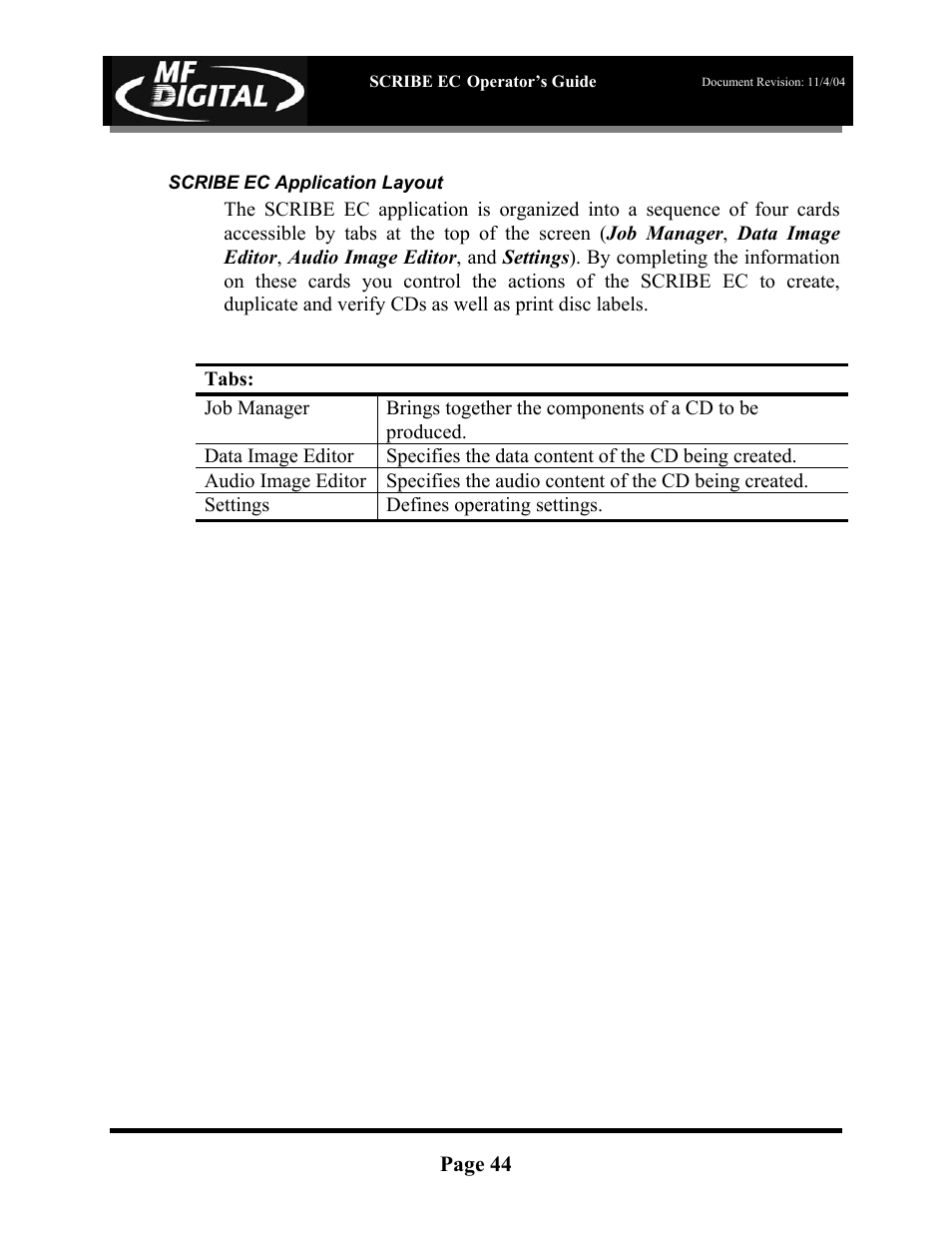 MF Digital SCRIBE EC PC-Based Series User Manual | Page 45 / 91