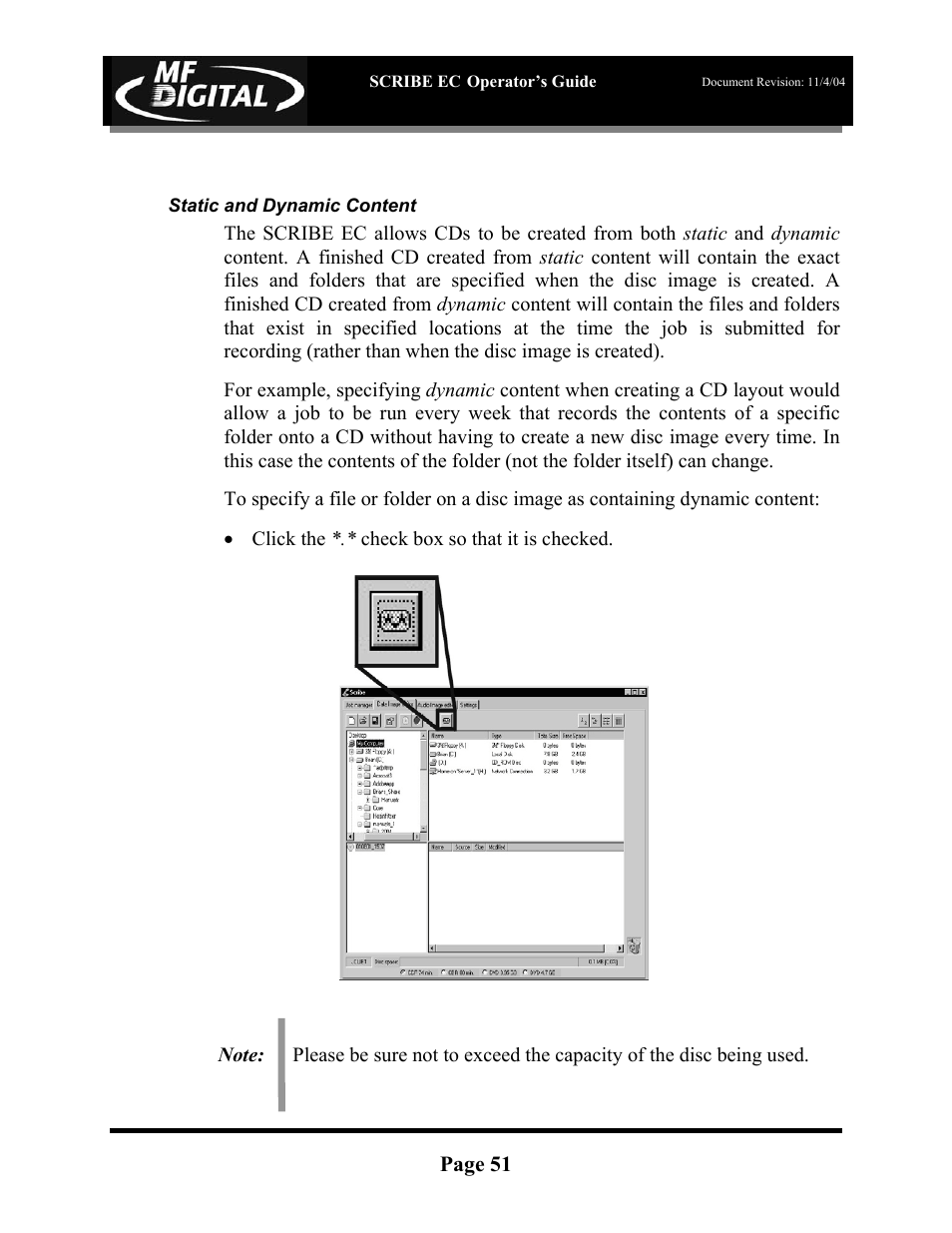 MF Digital SCRIBE EC PC-Based Series User Manual | Page 52 / 91