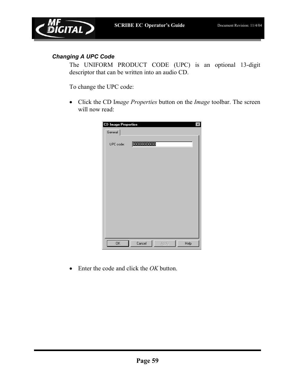 MF Digital SCRIBE EC PC-Based Series User Manual | Page 60 / 91