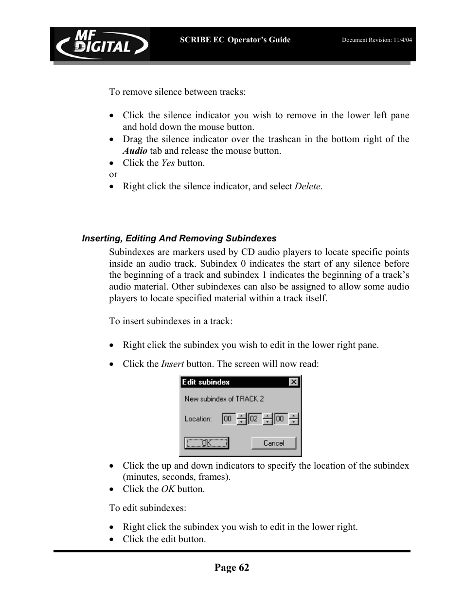 MF Digital SCRIBE EC PC-Based Series User Manual | Page 63 / 91