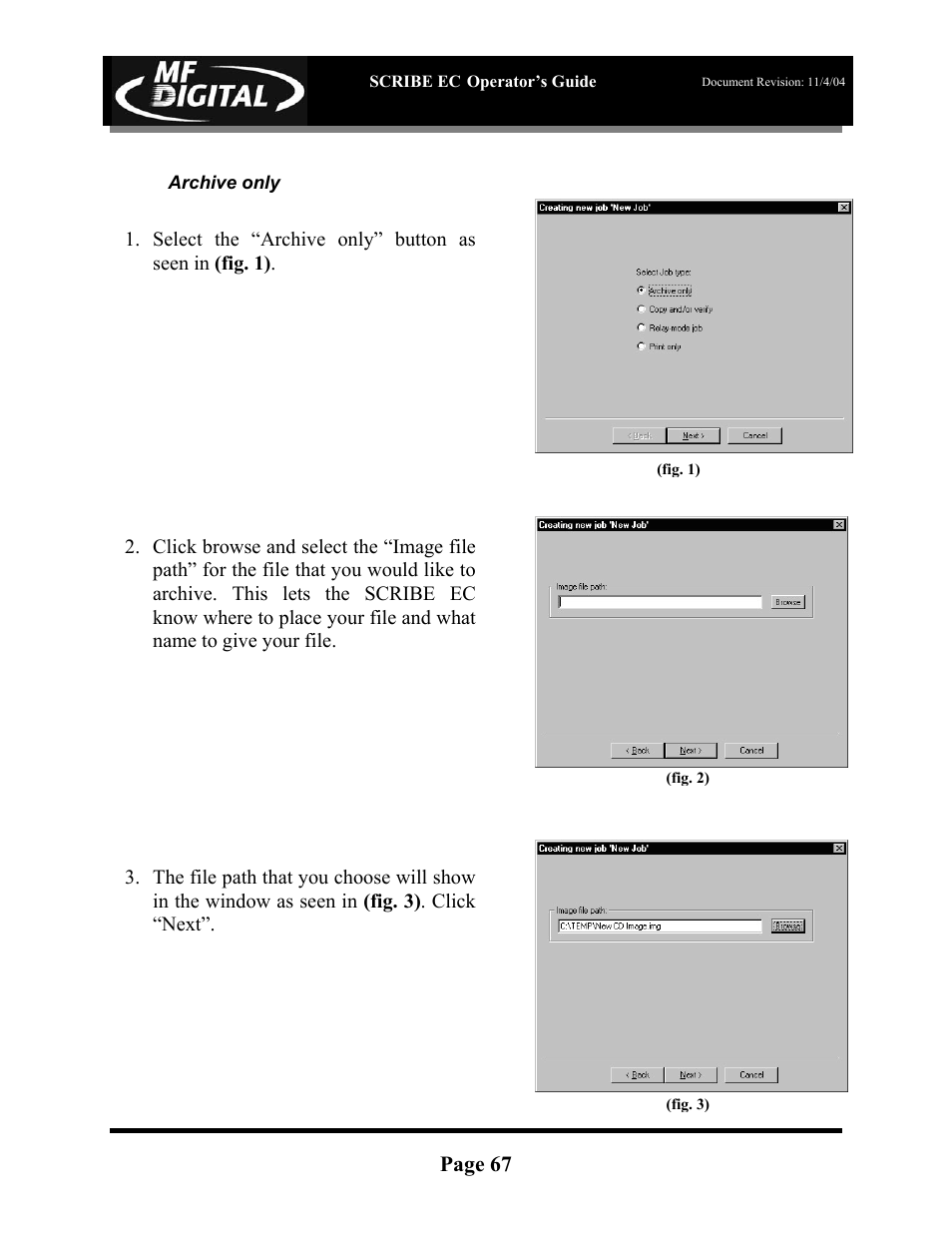 MF Digital SCRIBE EC PC-Based Series User Manual | Page 68 / 91