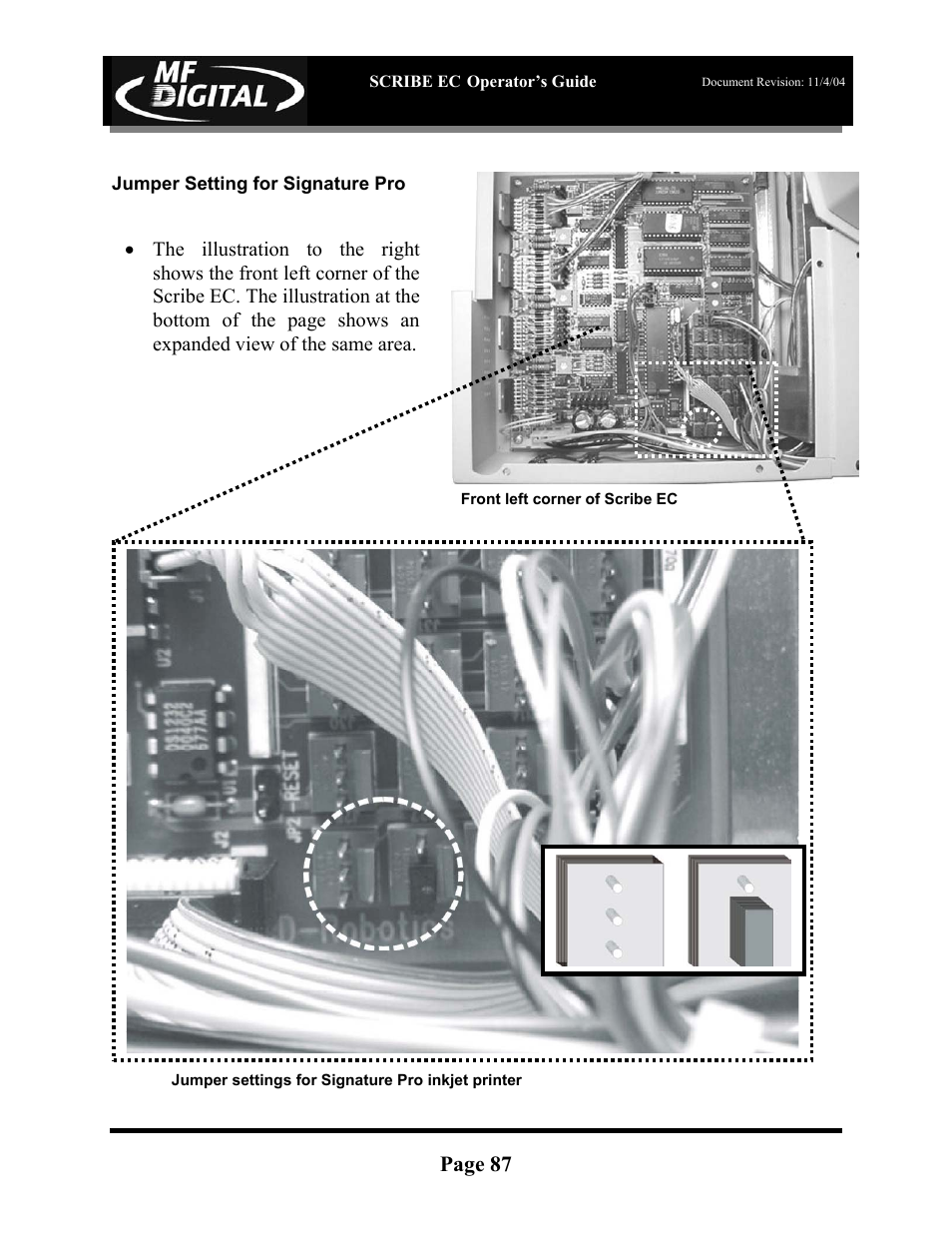 Page 87 | MF Digital SCRIBE EC PC-Based Series User Manual | Page 88 / 91