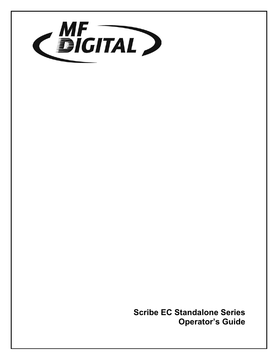 MF Digital SCRIBE EC_PC_manual User Manual | 63 pages