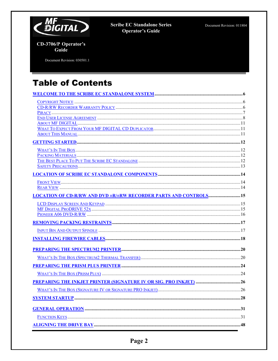 MF Digital SCRIBE EC_PC_manual User Manual | Page 2 / 63