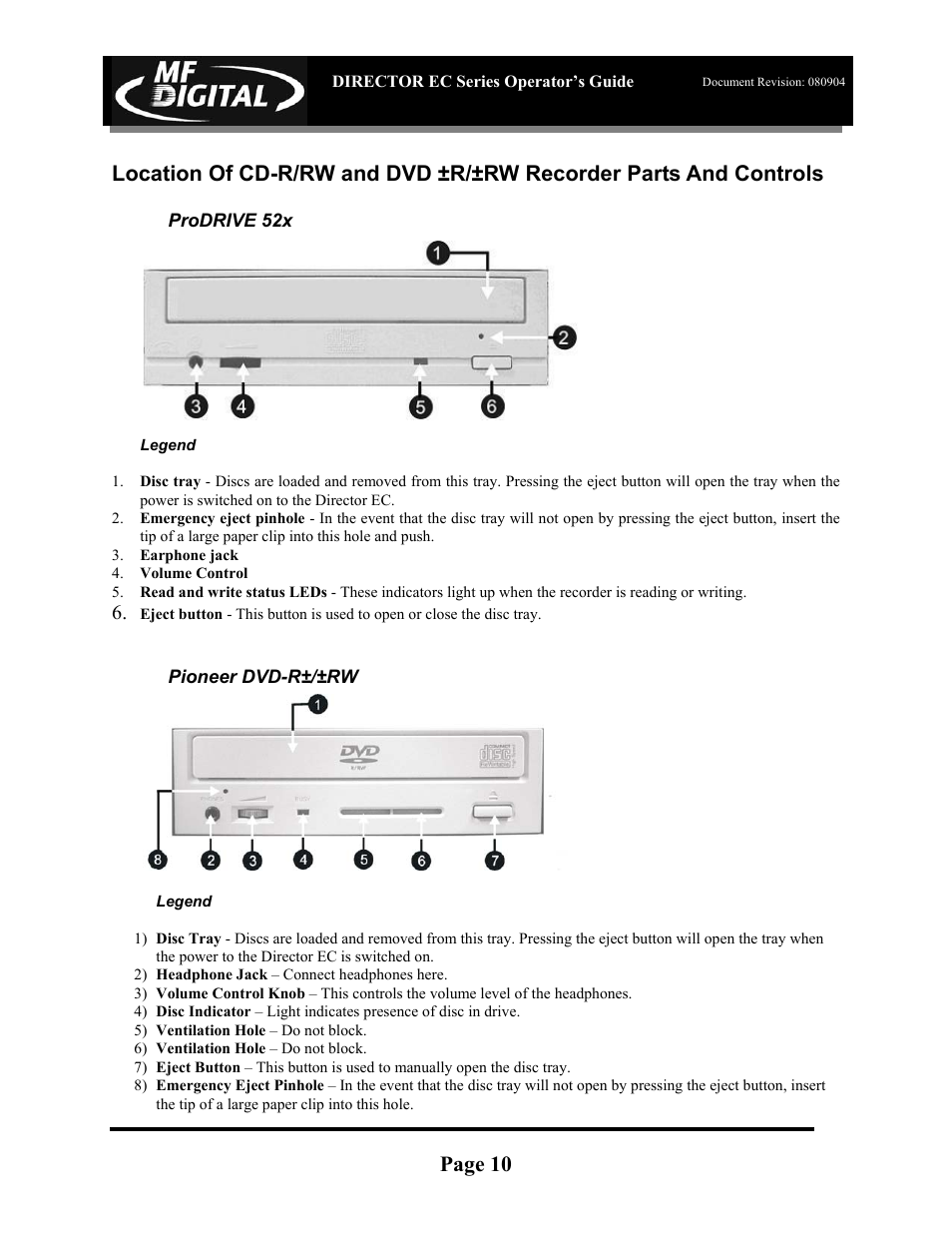 MF Digital Director EC Publishing Series User Manual | Page 11 / 87
