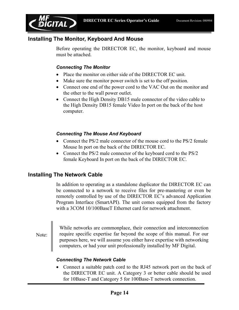 MF Digital Director EC Publishing Series User Manual | Page 15 / 87