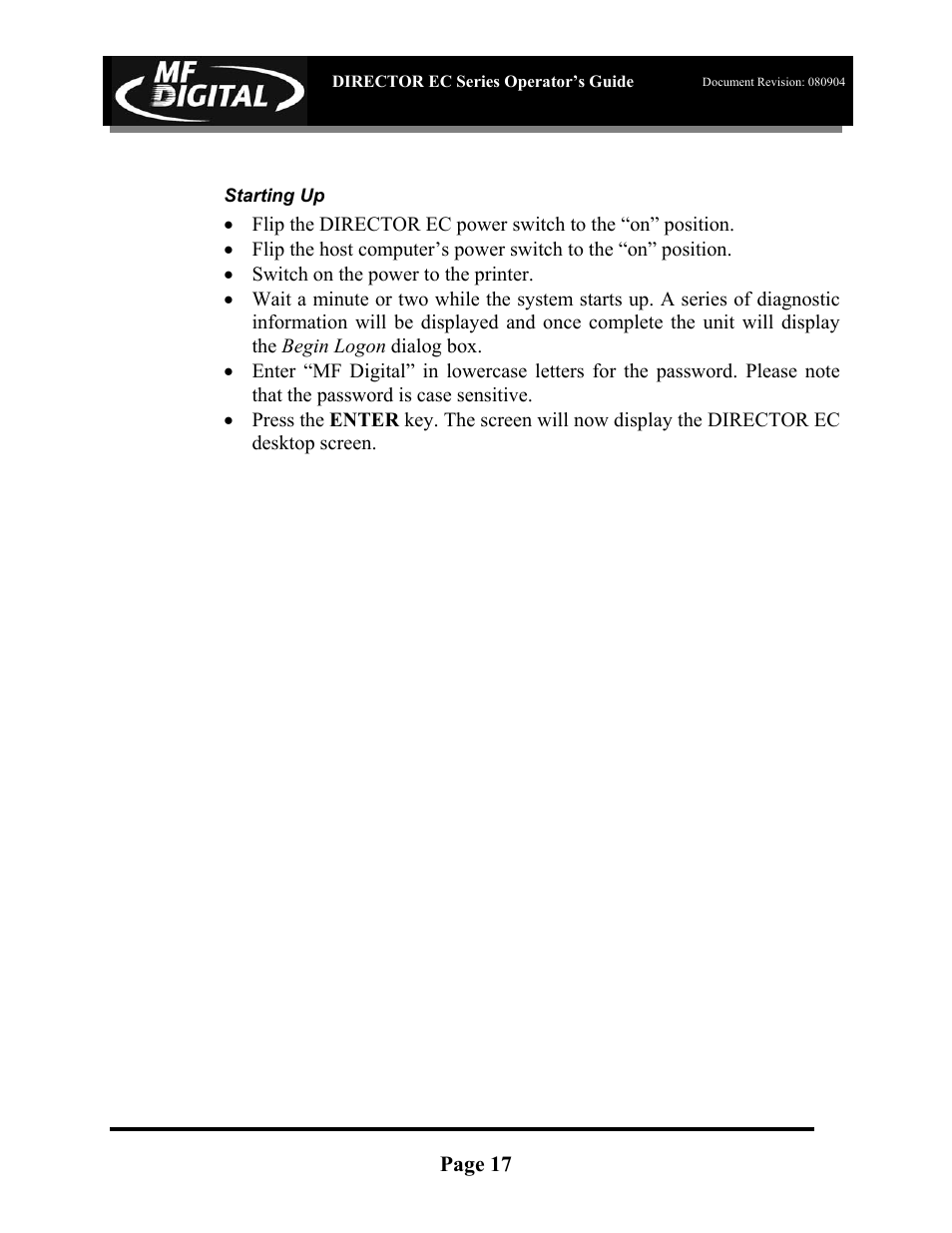 MF Digital Director EC Publishing Series User Manual | Page 18 / 87