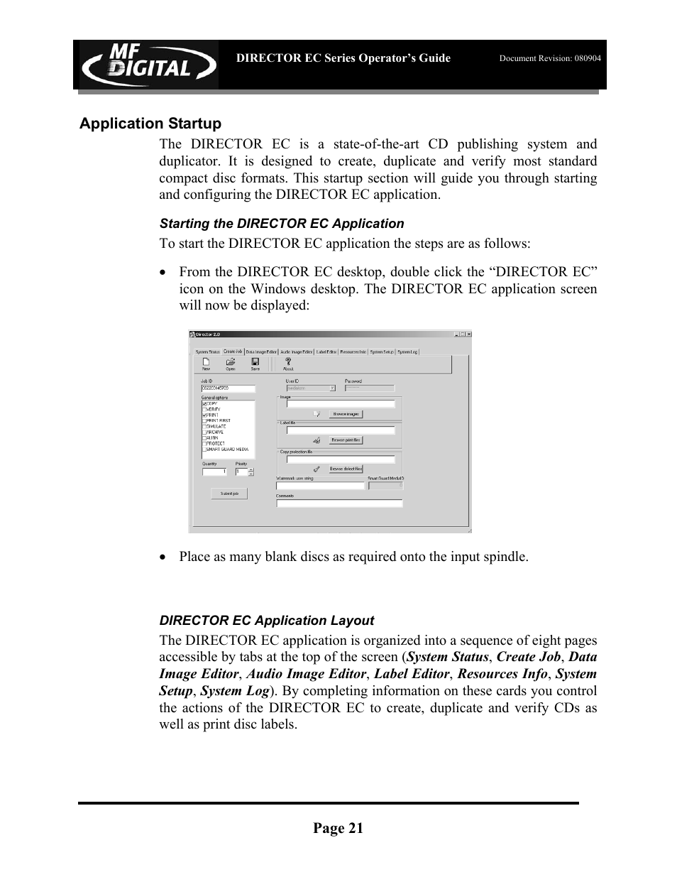 MF Digital Director EC Publishing Series User Manual | Page 22 / 87