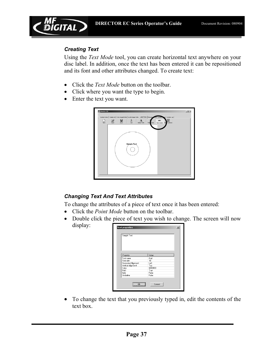 MF Digital Director EC Publishing Series User Manual | Page 38 / 87