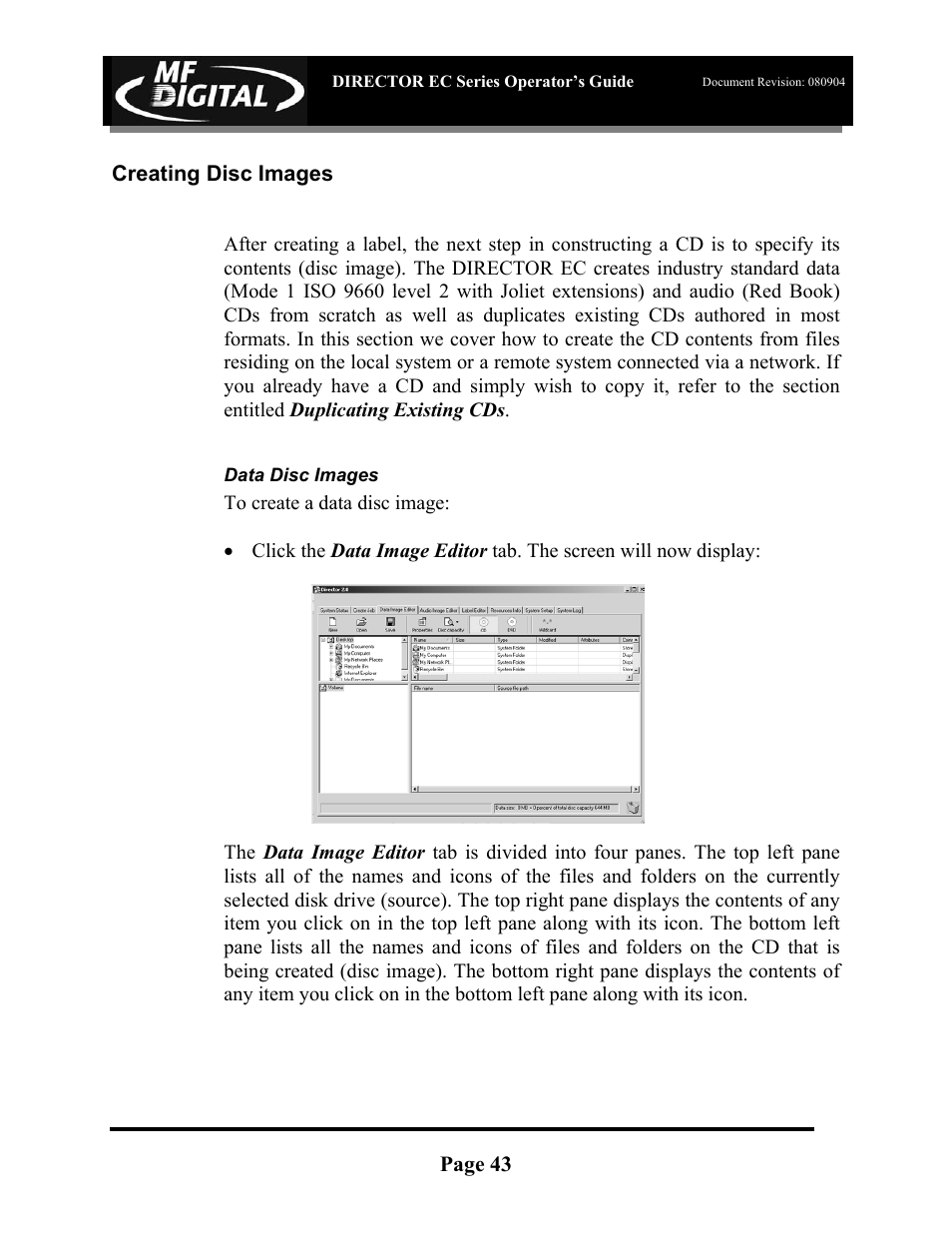 MF Digital Director EC Publishing Series User Manual | Page 44 / 87