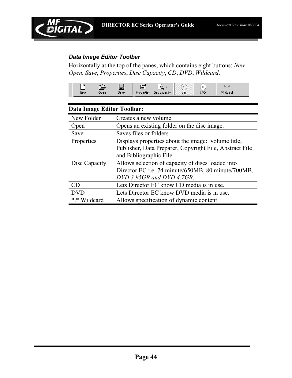 MF Digital Director EC Publishing Series User Manual | Page 45 / 87