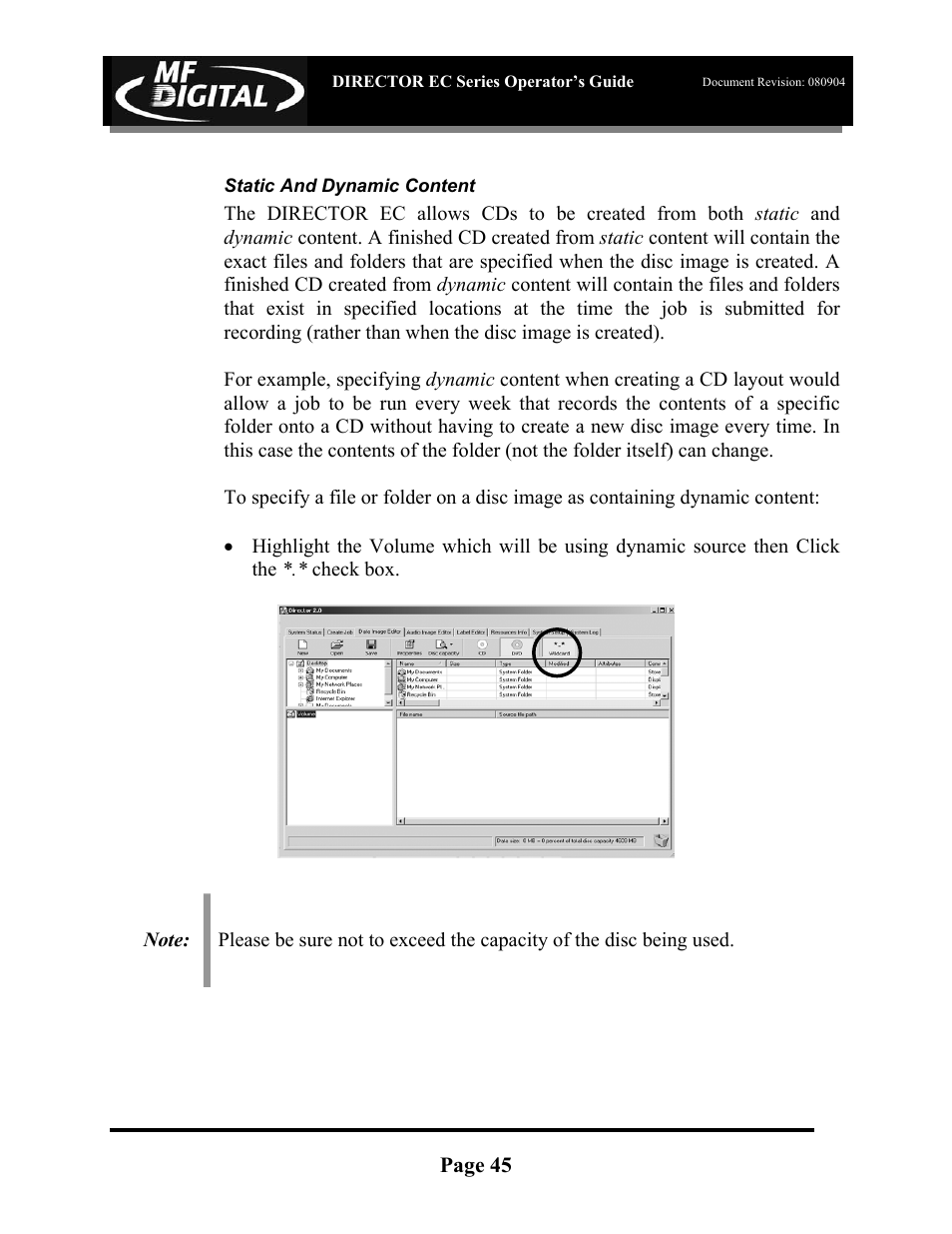 MF Digital Director EC Publishing Series User Manual | Page 46 / 87
