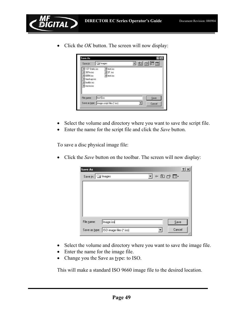 MF Digital Director EC Publishing Series User Manual | Page 50 / 87