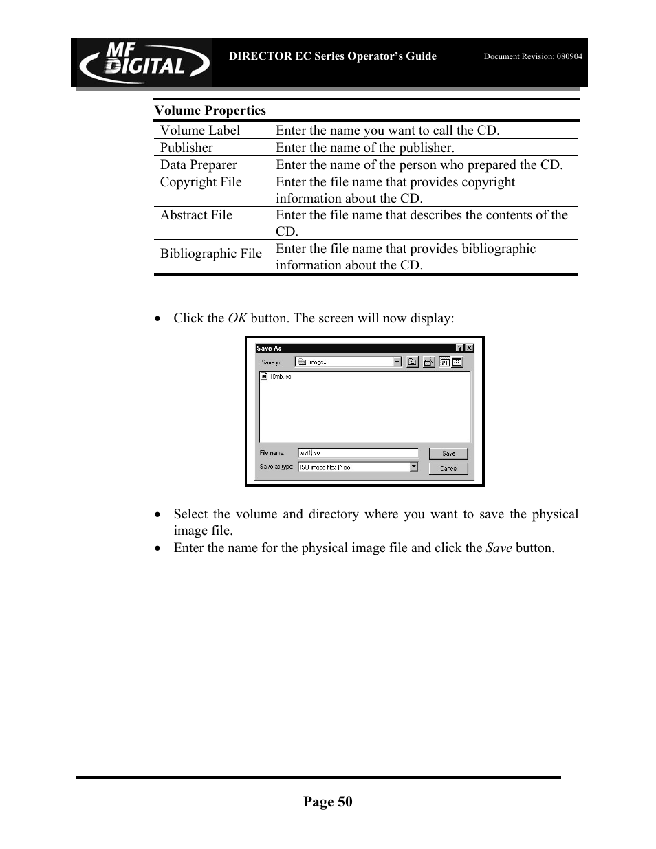 MF Digital Director EC Publishing Series User Manual | Page 51 / 87