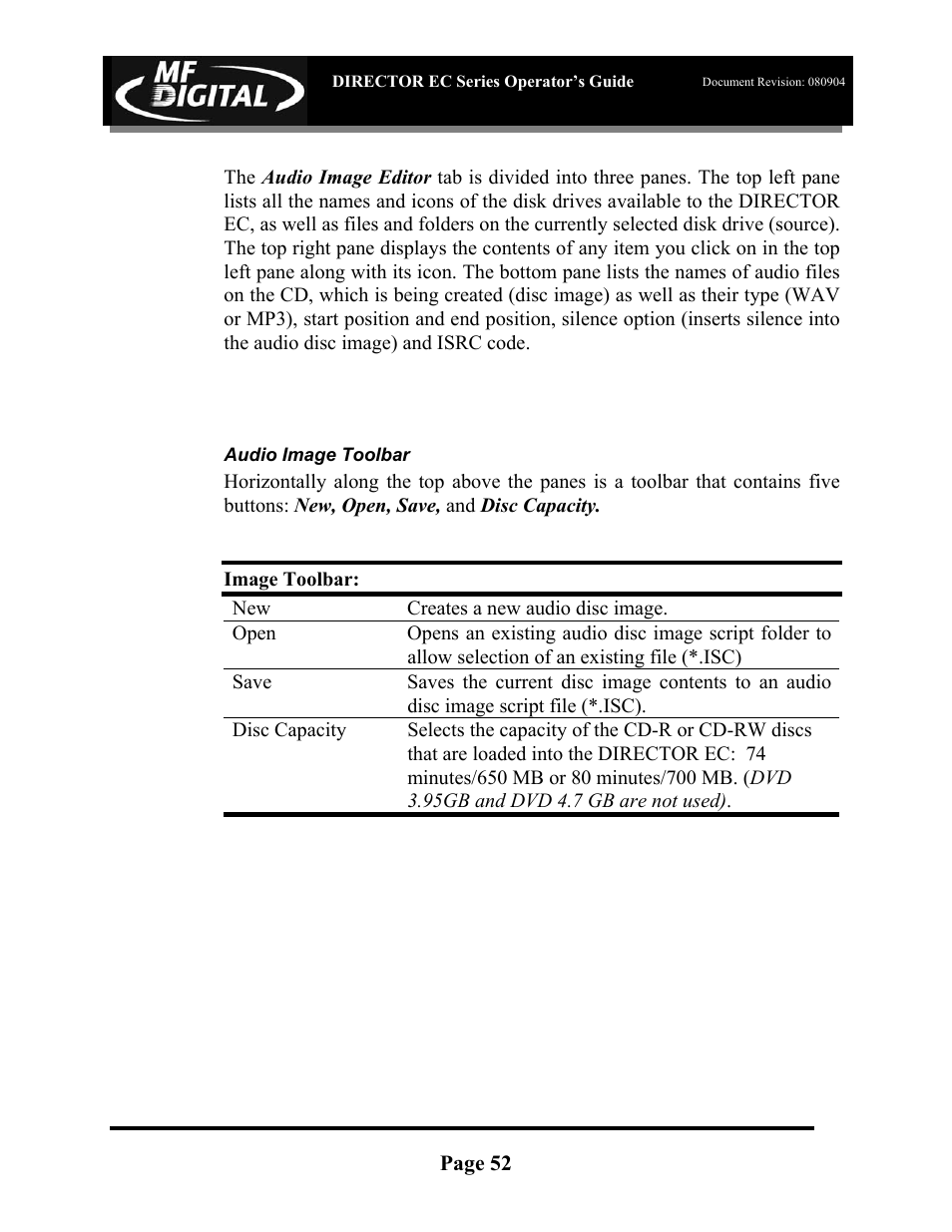 MF Digital Director EC Publishing Series User Manual | Page 53 / 87