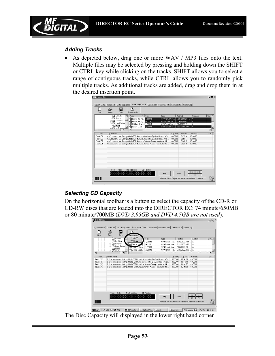 MF Digital Director EC Publishing Series User Manual | Page 54 / 87