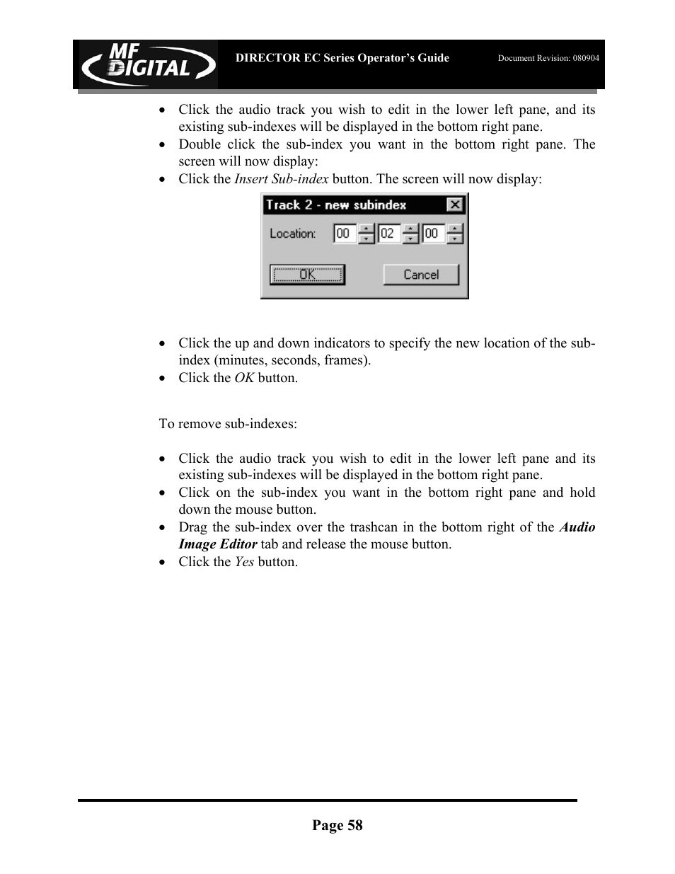 MF Digital Director EC Publishing Series User Manual | Page 59 / 87