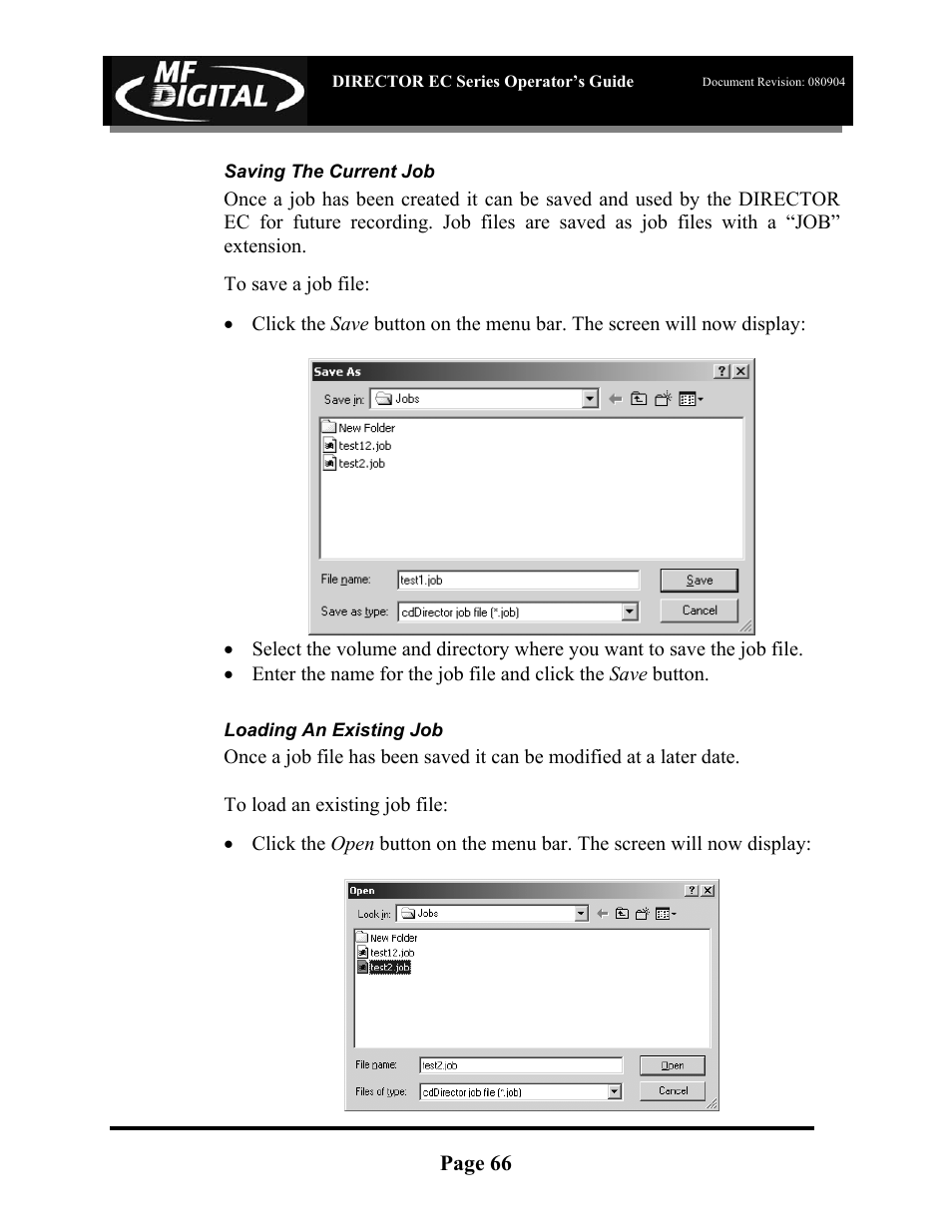 MF Digital Director EC Publishing Series User Manual | Page 67 / 87