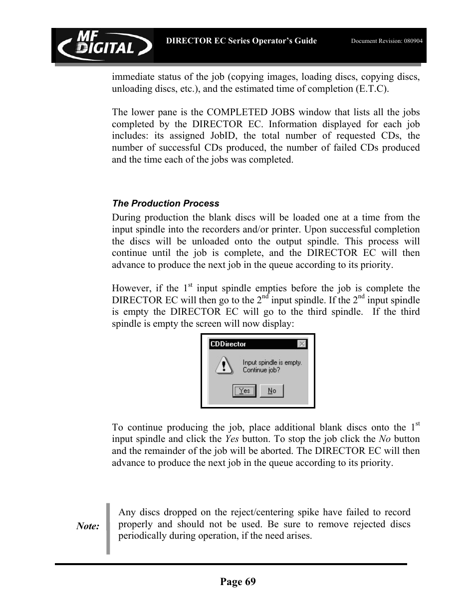 MF Digital Director EC Publishing Series User Manual | Page 70 / 87