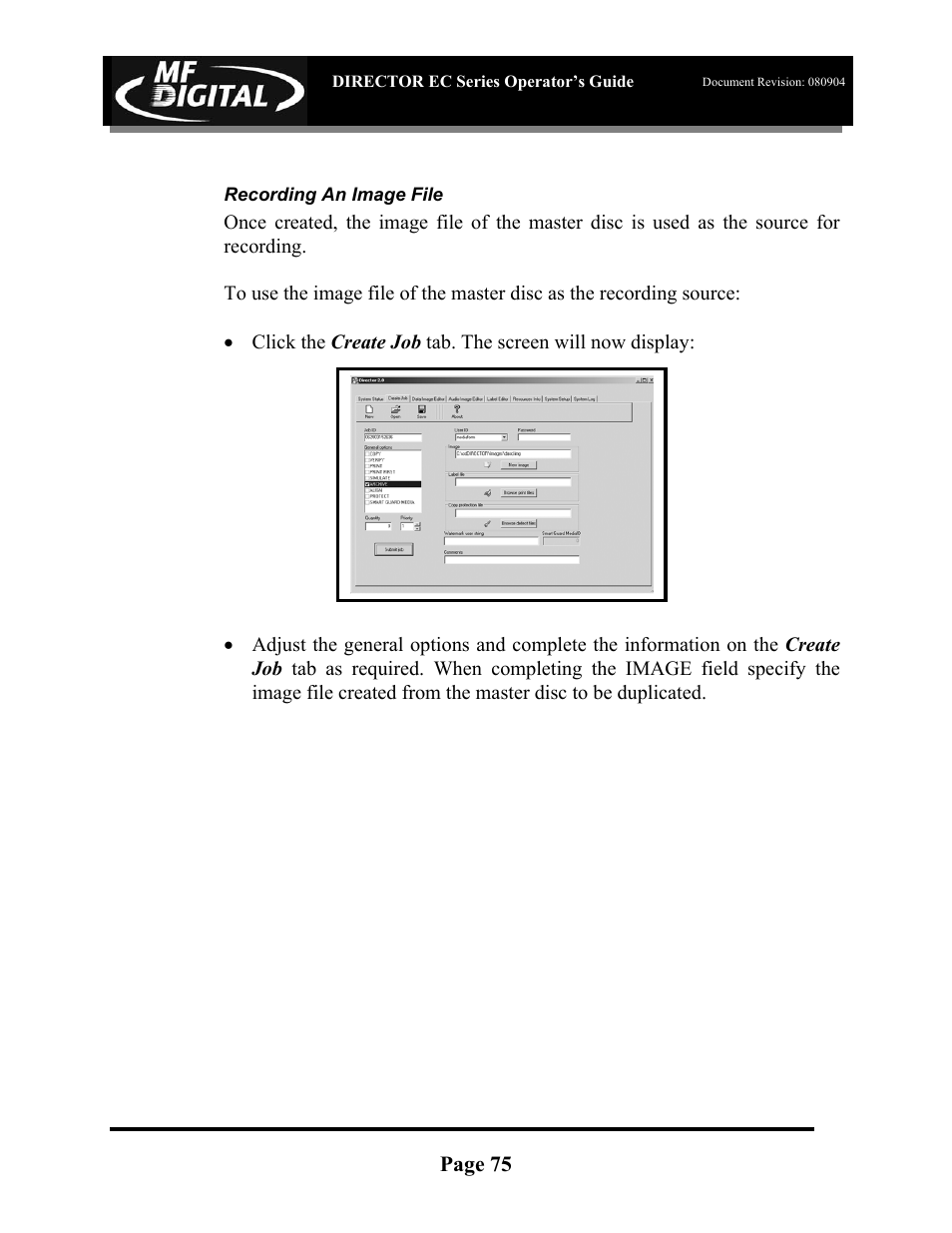 MF Digital Director EC Publishing Series User Manual | Page 76 / 87