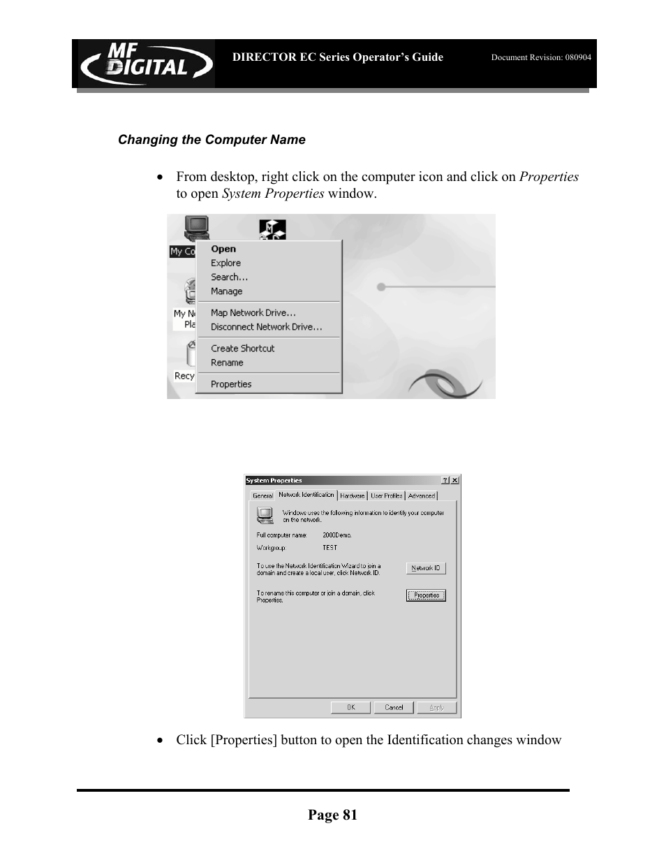 MF Digital Director EC Publishing Series User Manual | Page 82 / 87