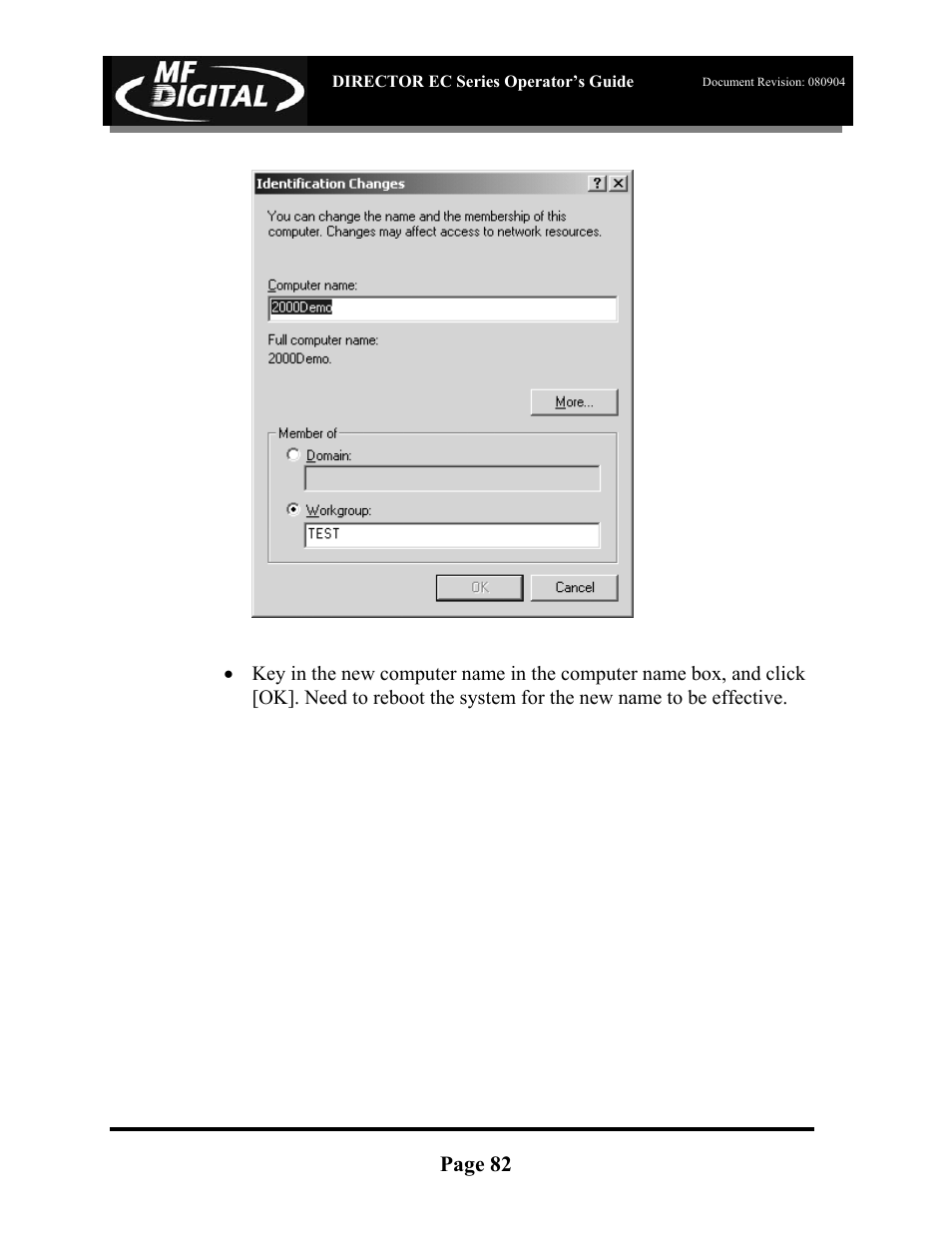 MF Digital Director EC Publishing Series User Manual | Page 83 / 87