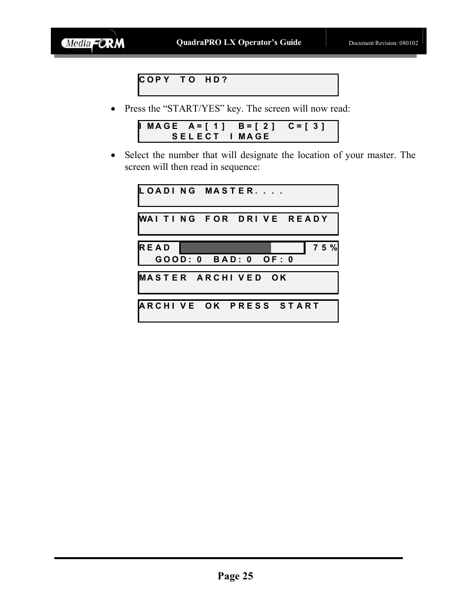 Page 25 | MF Digital CD-QuadraPRO (Rev: 08/01/02) User Manual | Page 26 / 55