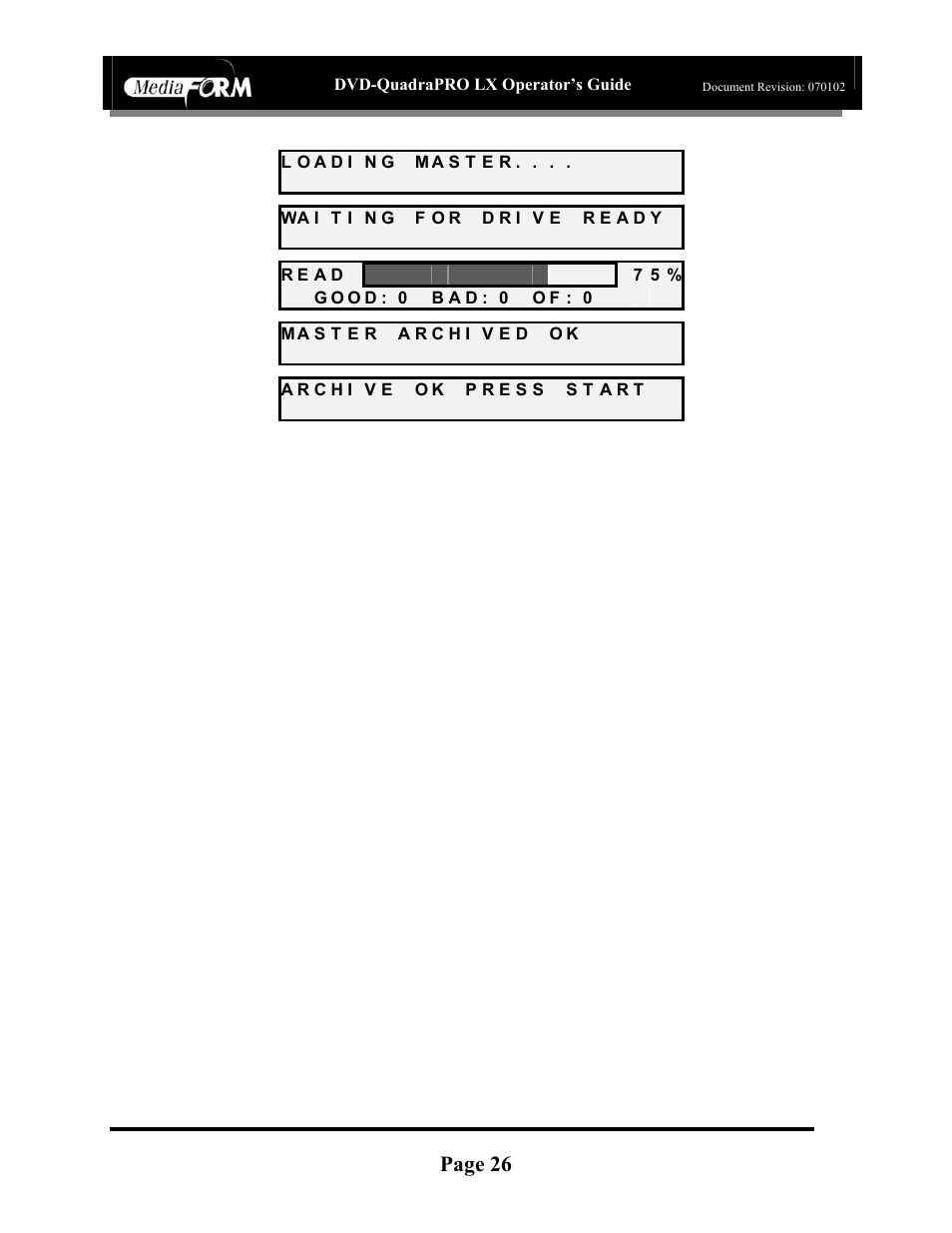 Page 26 | MF Digital DVD-QuadraPRO (Rev: 08/01/02) User Manual | Page 27 / 56