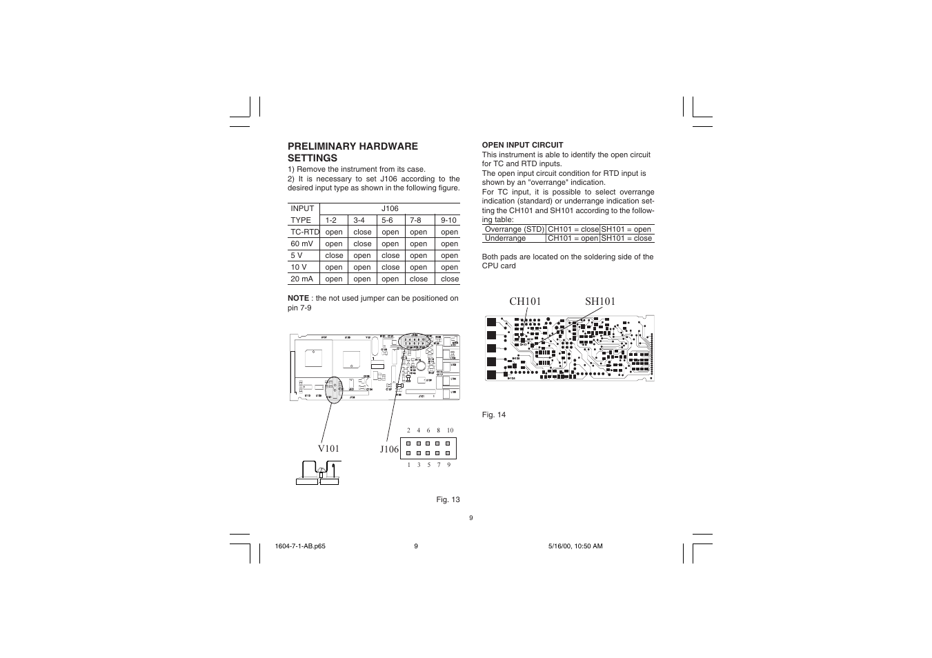 Chromalox TEMPERATURE CONTROLLER 1604-7 User Manual | Page 12 / 39
