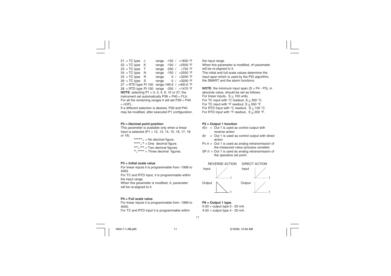 Chromalox TEMPERATURE CONTROLLER 1604-7 User Manual | Page 14 / 39