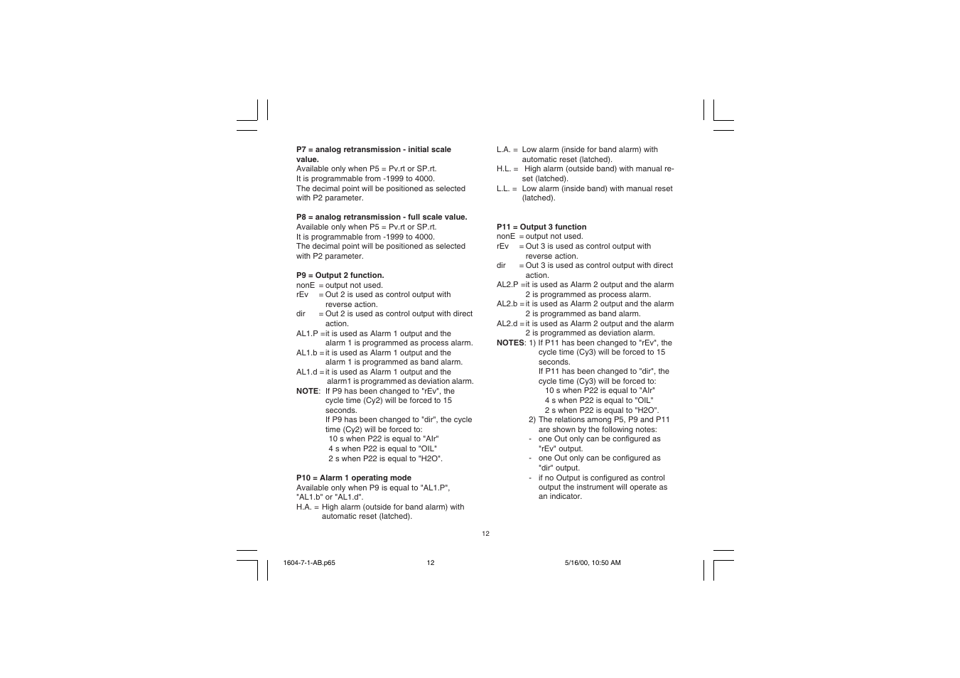 Chromalox TEMPERATURE CONTROLLER 1604-7 User Manual | Page 15 / 39