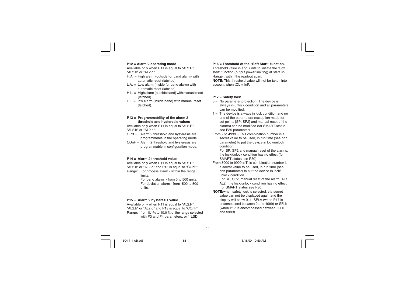 Chromalox TEMPERATURE CONTROLLER 1604-7 User Manual | Page 16 / 39