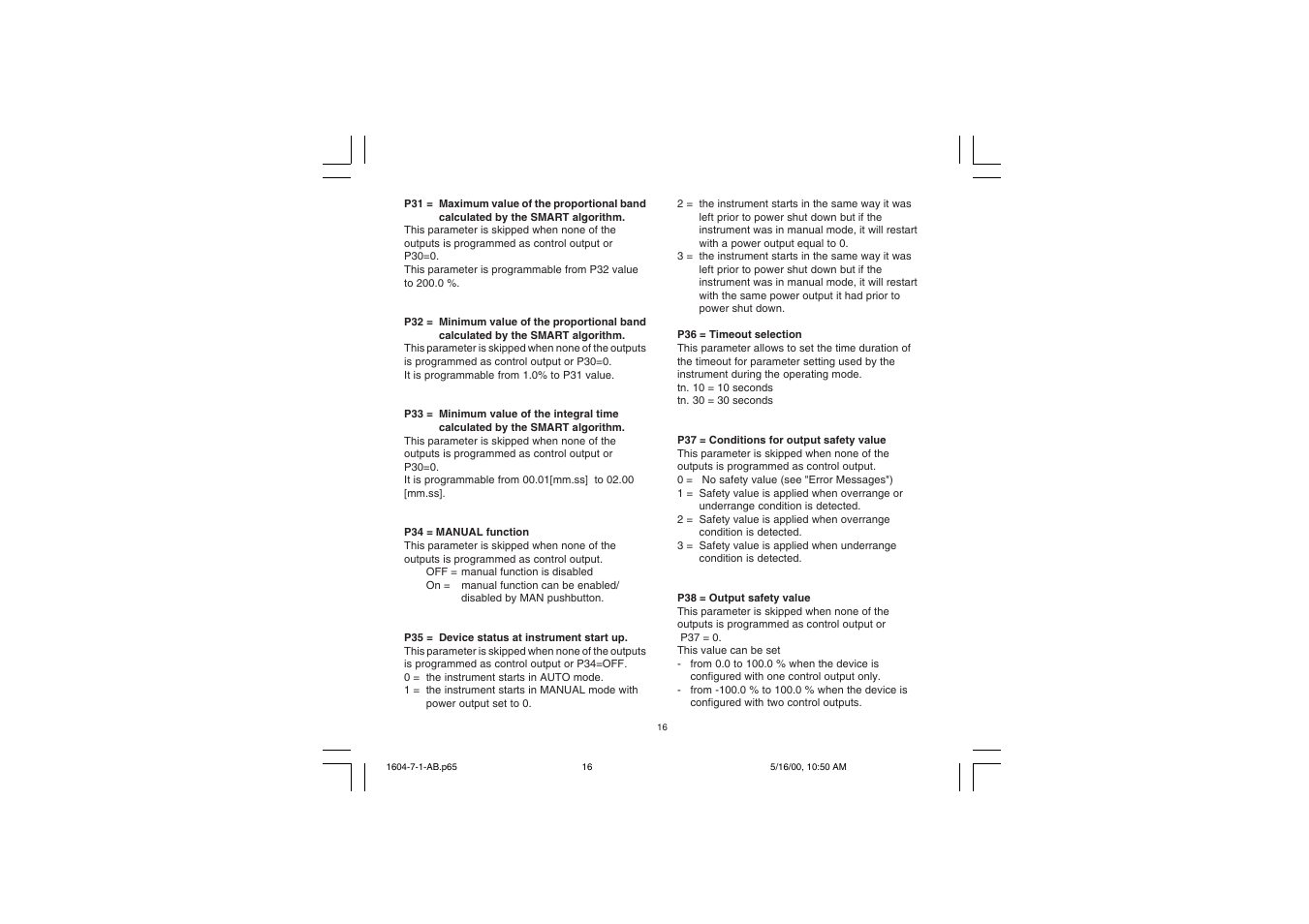 Chromalox TEMPERATURE CONTROLLER 1604-7 User Manual | Page 19 / 39