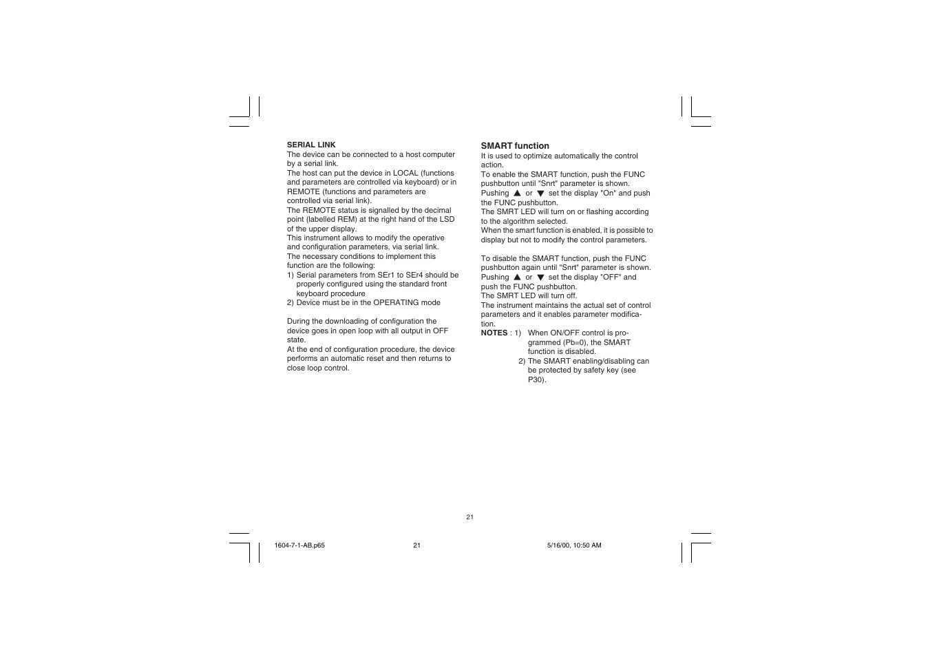 Chromalox TEMPERATURE CONTROLLER 1604-7 User Manual | Page 24 / 39
