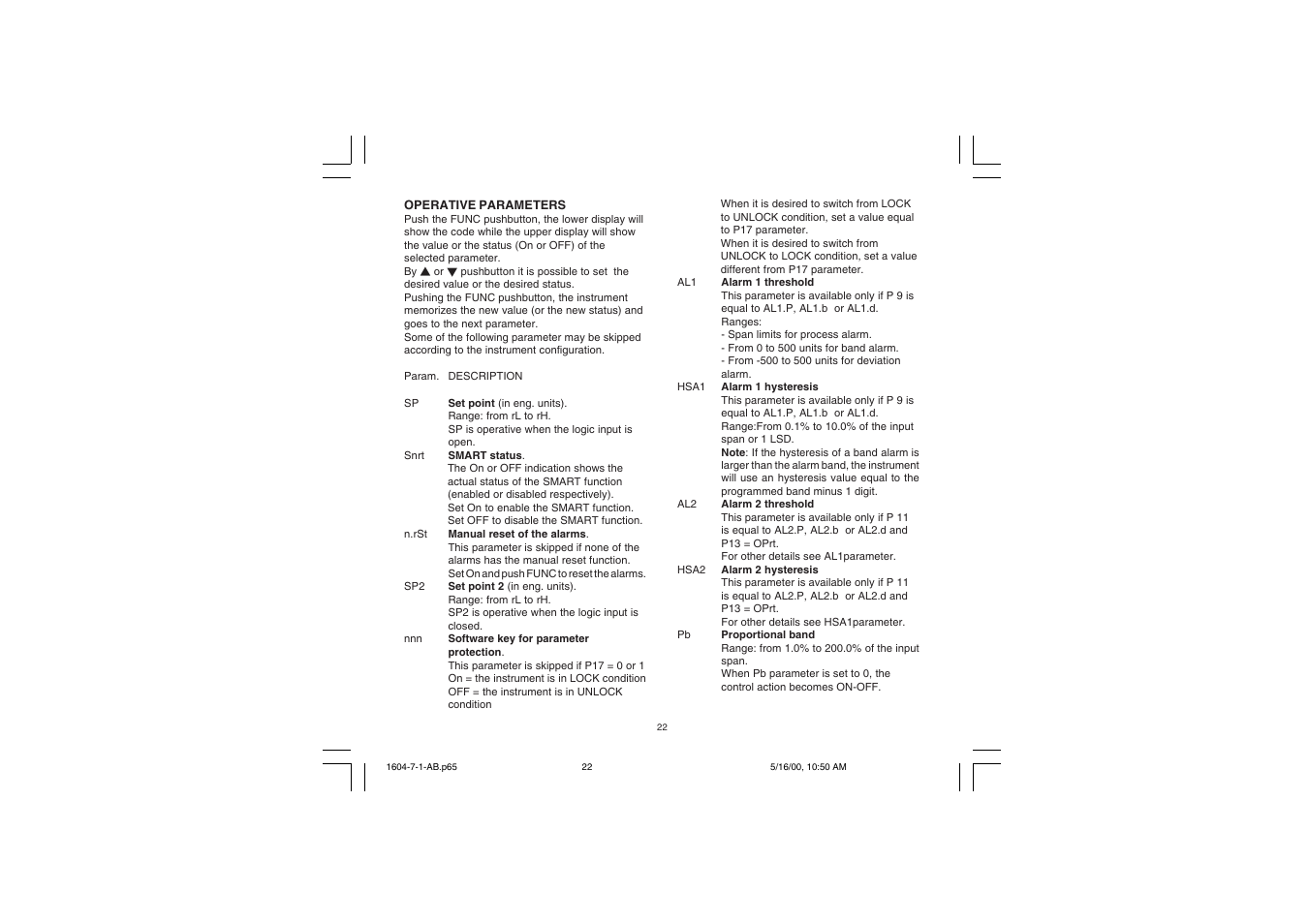 Chromalox TEMPERATURE CONTROLLER 1604-7 User Manual | Page 25 / 39