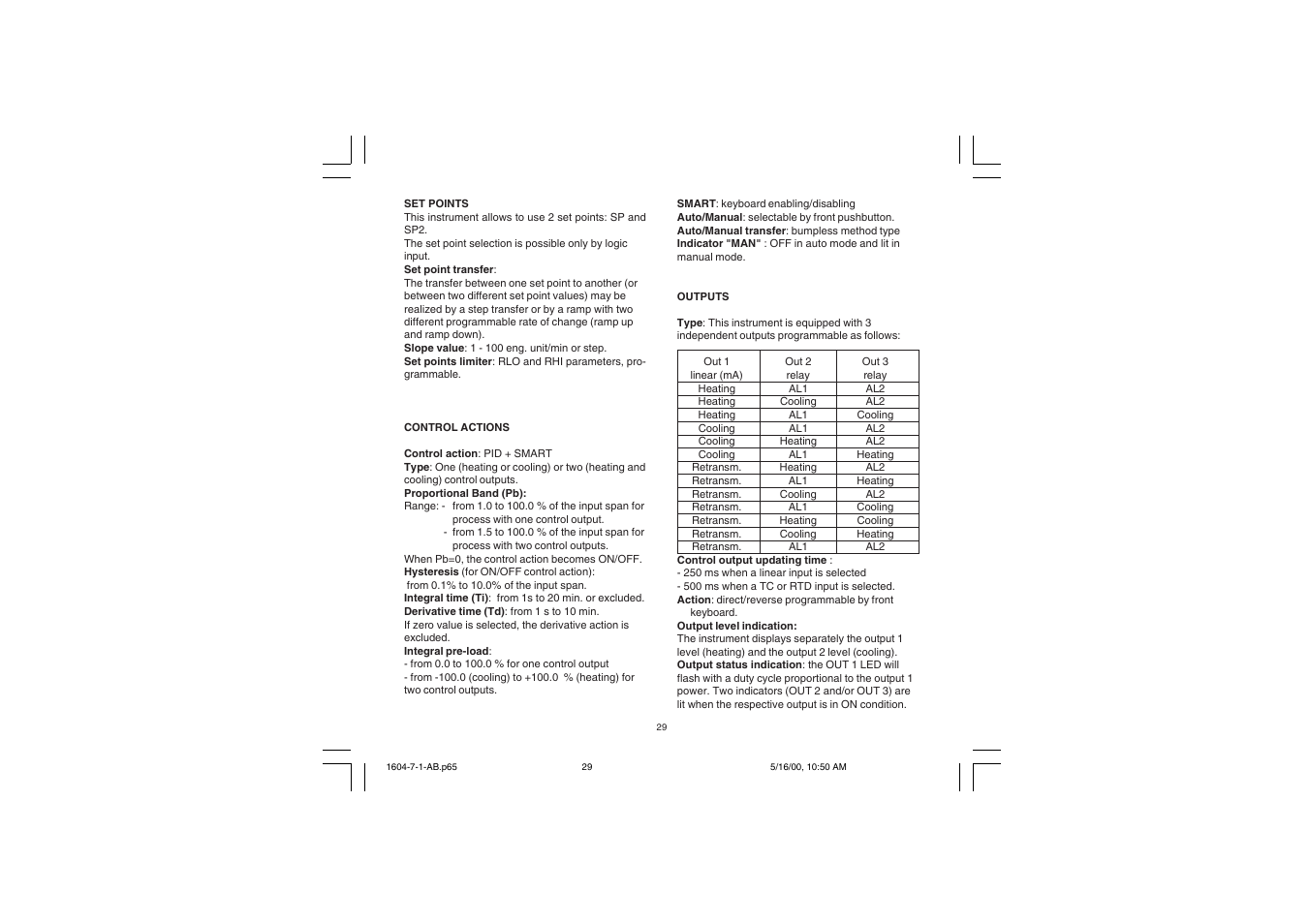 Chromalox TEMPERATURE CONTROLLER 1604-7 User Manual | Page 32 / 39