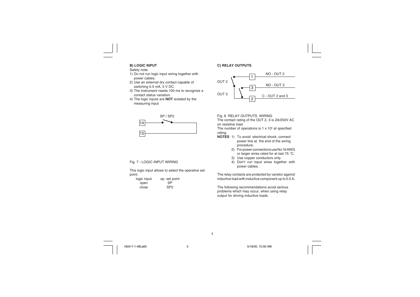 Chromalox TEMPERATURE CONTROLLER 1604-7 User Manual | Page 8 / 39