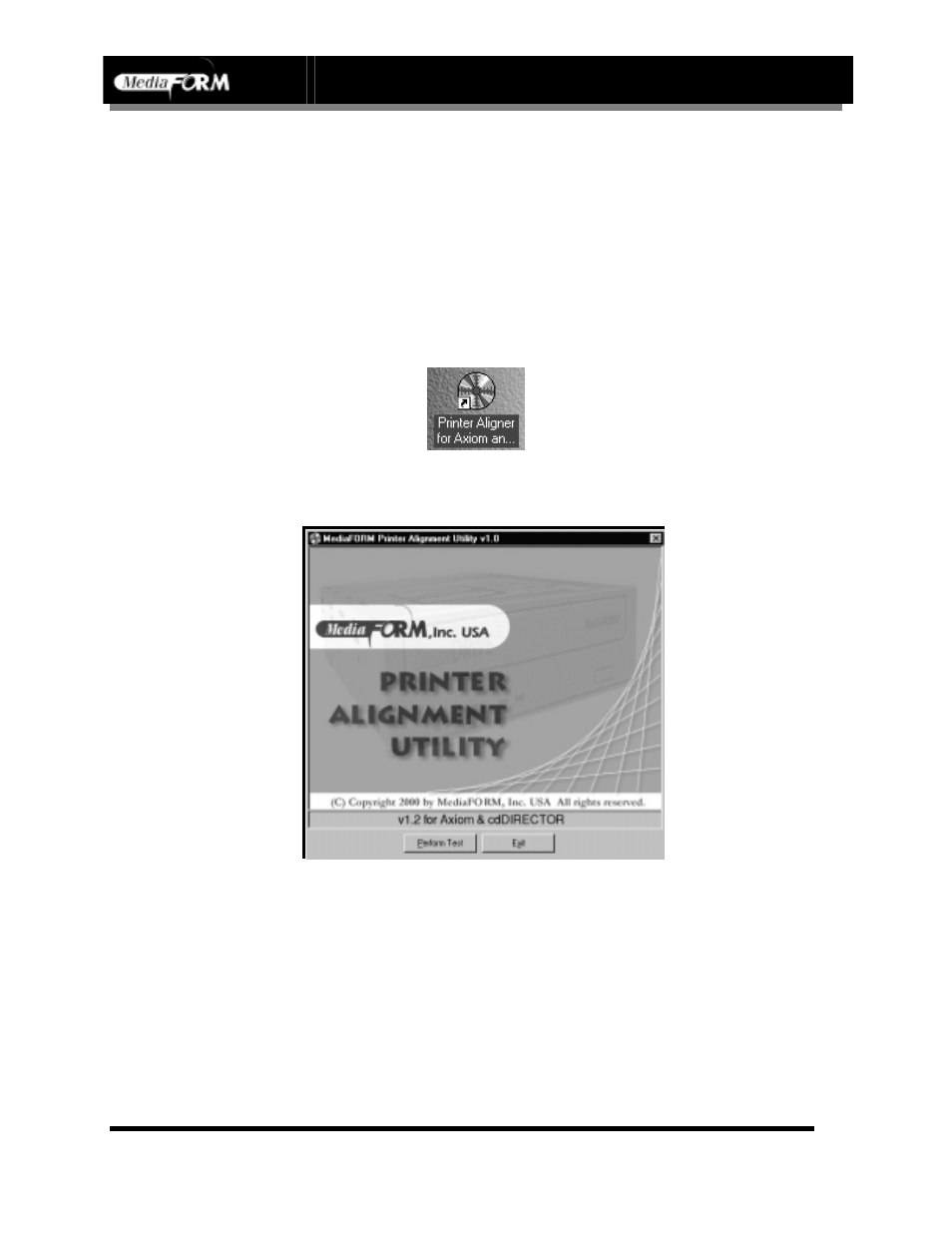 Page 28, Aligning the printer | MF Digital DIRECTOR Series (Rev: 06/01/02) User Manual | Page 29 / 105
