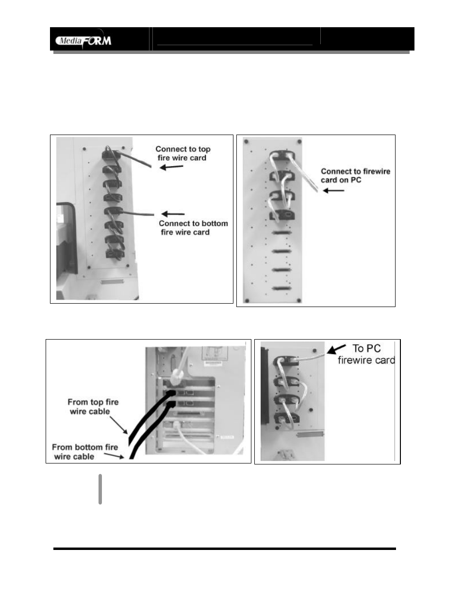 Installing fire wire cables, Page 23 | MF Digital DIRECTOR CD/DVD Combo Series (Rev: 08/01/02) User Manual | Page 24 / 104